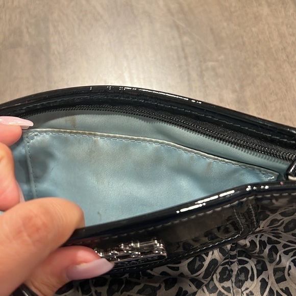 Coach gray cheetah print with c’s wristlet - Picture 4 of 5